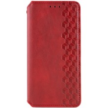 Кожаный чехол-книжка GETMAN Cubic (PU) для Motorola Moto G15 4G – Красный
