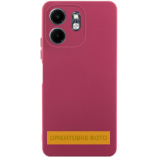 Чохол TPU GETMAN Liquid Silk Full Camera для Motorola Moto G15 4G – Бордовий