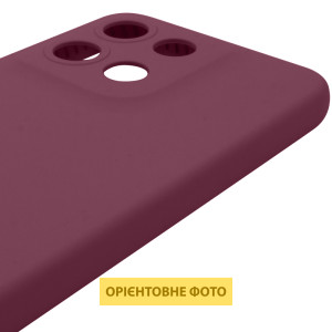 Чохол Silicone Cover Lakshmi Full Camera (AAA) для Motorola Moto G15 4G – Бордовий