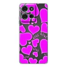 Чехлы для любимой на Мото G15 (VPrint) (Pink hearts)