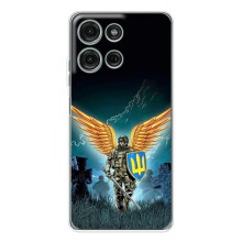 Чехлы с картинкой ЗСУ для Motorola Moto G15 (AlphaPrint) (Солдат ЗСУ)