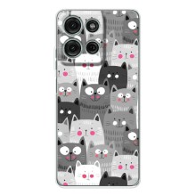 Чехлы с Котиками для Motorola Moto G15 (VPrint) (Рисованные котики)