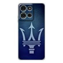 Чохли з тематикою "Круті машини" на Motorola Moto G15 – Лого Maserati