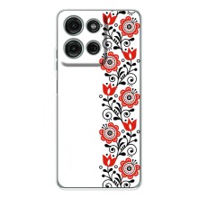 Чехол для Патриота Украины Motorola Moto G15 - (AlphaPrint) (Яркая вишиванка)