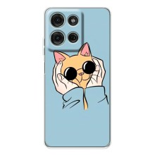 Чехол на Мото G15 с Котами (VPrint) (Котик в очках)