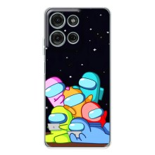 Чехол Амонг Ас для Motorola Moto G15 (AlphaPrint) (Скины в космосе)