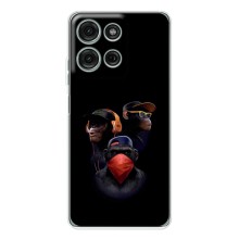 Чехол с Обезьянами Motorola Moto G15 - (AlphaPrint) (Три обезьяны)
