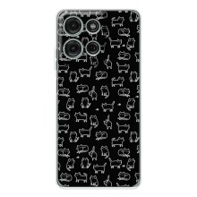 Чехол с принтом для Motorola Moto G15 (AlphaPrint) Модные коты (Меленькие котики)