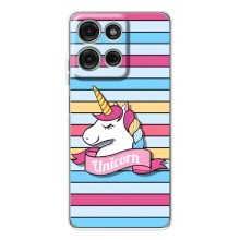 Чехол для Мото G15 - (Единорожки - Новинки) (AlphaPrint) (Unicorn)