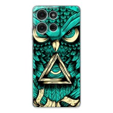 Чехол с птицами на Motorola Moto G15 (VPrint) (Сова с глазом)