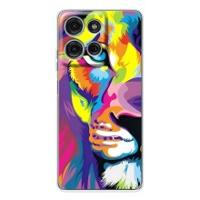 Чохол з картинкою ЛЕВ для Motorola Moto G15 (VPrint) (Яскравий Лев)