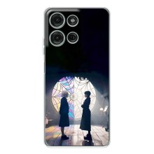 Чехлы Венсдей на Motorola Moto G15 Уэнсдей (AlphaPrint) (Уэнздей и Инид)