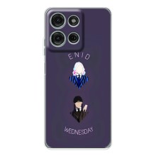 Чехлы Венсдей на Motorola Moto G15 Уэнсдей (AlphaPrint) (Уэнздей и подруга)