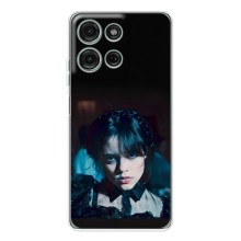 Чехлы Венсдей на Motorola Moto G15 Уэнсдей (AlphaPrint) (взгляд Уэнздей)