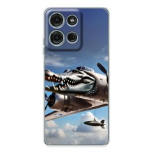 Чехол с мемом Тралалело тралала на Motorola Moto G15 (Бомбардиро крокодило)
