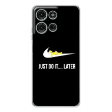 Чехол с логотипом Найк на Motorola Moto G15 – Nike just do it