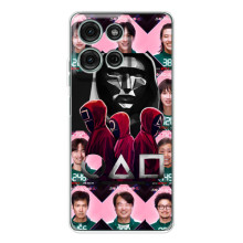 Чехол Гра в кальмара для Motorola Moto G15 – Персонажи игры кальмара