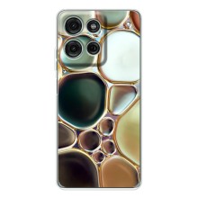 Мраморный чехол на Motorola Moto G15 (VPrint) (Радужный Мрамор)