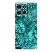 Мраморный чехол на Motorola Moto G15 (VPrint) (Зеленый мрамор)
