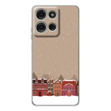 Новогодние, Праздничные Чехлы для Motorola Moto G15 - 2024 год (Зимний город)