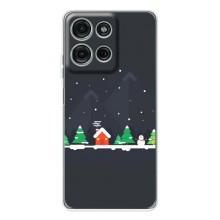 Силиконовый бампер на рождество для Motorola Moto G15 – Город зимний