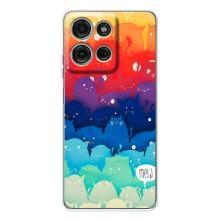Силиконовый чехол с котиком для Motorola Moto G15 – Mew