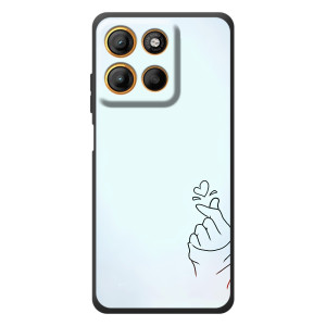 Чехлы (Знак сердечка) на Motorola Moto G17 Power – Сердце на голубом
