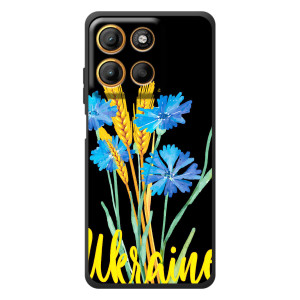 Чохол на Motorola Moto G17 Power (Український дизайн) (Україна в квітах)