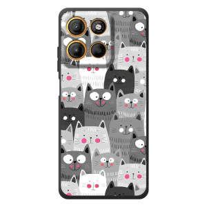Чехол с милыми котиками на Мо Motorola Мо́тo Г17 Па́вер 
 – Коллаж с котами