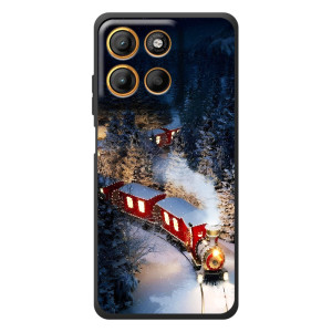 Силіконовий бампер на різдво для Motorola Moto G17 Power (Потяг)