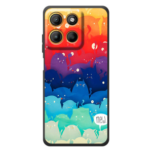 Силиконовый чехол с котиком для Motorola Moto G17 Power – Mew