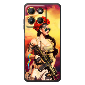 ЗСУ Чохли (TPU) для Motorola Moto G17 Power (Жінка солдат)