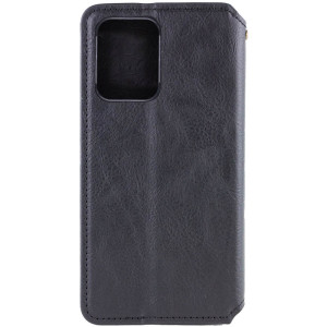 Кожаный чехол-книжка GETMAN Cubic (PU) для Motorola Moto G17 – Черный