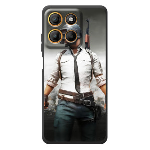 Силиконовый чехол с картинкой "Герой Pubg" на Motorola Moto G17 (Пабг)