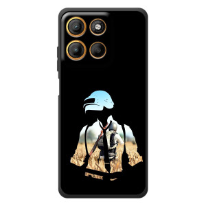 Силиконовый чехол с картинкой "Герой Pubg" на Motorola Moto G17 (Пубг мен)