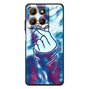 Чехол с принтом для Motorola Moto G17 (AlphaPrint - Знак сердечка)