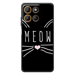 Бампер с изображением Котиков для Моторола Мото Ж17 
 – КОТИК MEOW