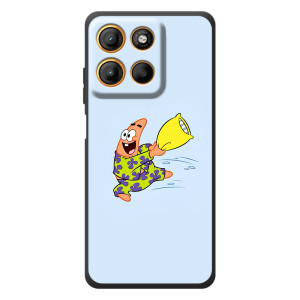 Чохол з картинкою Патрік на Motorola Moto G17 (Патрік із подушкою)