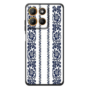 Силіконовый Чохол на Motorola Moto G17 з картинкой Вишиванки (Синя вишиванка)