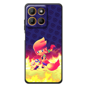 Чохол (ТПУ) з Героями Бравл Старс на Motorola Moto G17 – Пенні у вогні