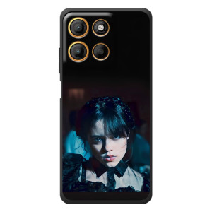 Чехлы Венсдей на Motorola Moto G17 Уэнсдей (AlphaPrint)