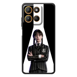 Чехлы Венсдей на Motorola Moto G17 Уэнсдей (AlphaPrint)