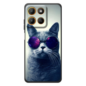 Чехол с милыми котиками на MOTOROLA МоTO G17 
 – Стильный кот