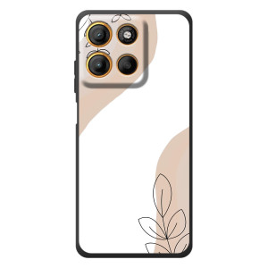 Силиконовый чехол с принтом в цветах на Motorola Moto G17