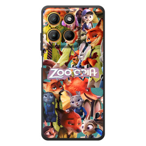 Силіконовий чохол з принтом Зоотрополіс для Motorola Moto G17 – Колаж героїв
