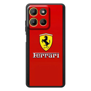 Силиконовый бампер с картинкой машины на Motorola Moto G17 (Ferrari Logo)