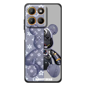 Силіконовий чохол для Motorola Moto G17 (Ведмідь Louis Vuitton)