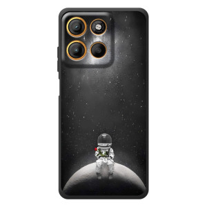 Силіконовый Чохол з принтом "Космонавти" на Motorola Moto G17 – Космонавт романтик