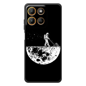 Силіконовый Чохол з принтом "Космонавти" на Motorola Moto G17 – Космонавт