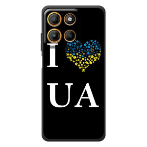 Силиконовый Чехол на Motorola Moto G17 (Я-Украина) – I Love UA